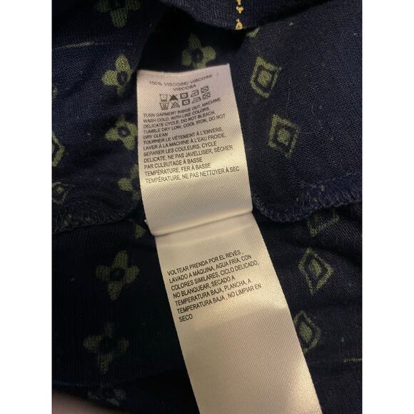 Lucky Brand Boho Retro Persian Carpet Tee - Women Size XL - Black - Picture 5 of 5